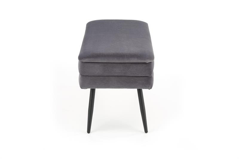 Poze Banca dormitor Velva gri/negru - H37 cm