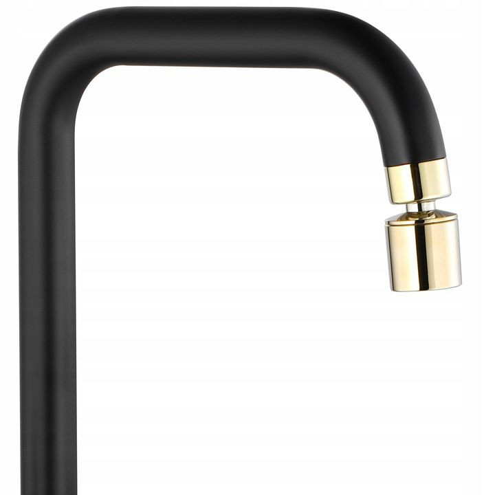 Poze Baterie bucatarie Polo negru/gold – H 33 cm