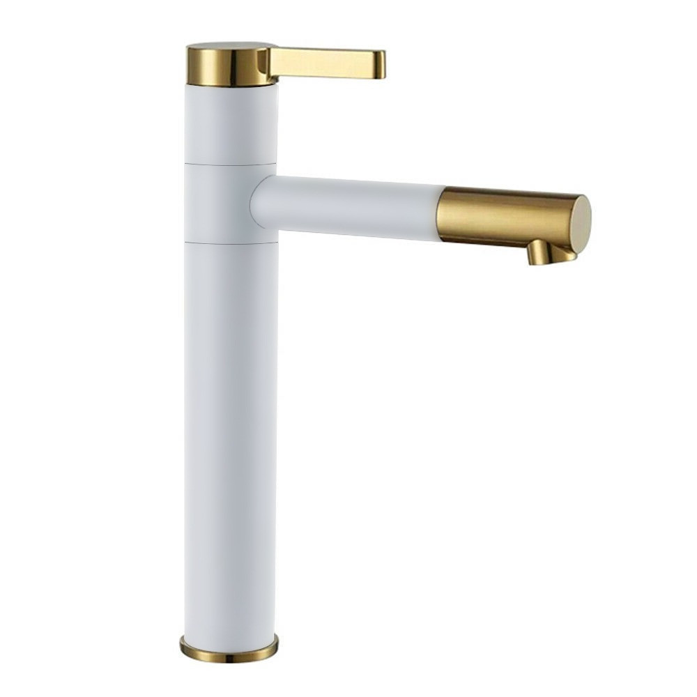 Poze Baterie Smart alb mat gold inalta – H 29,5 cm