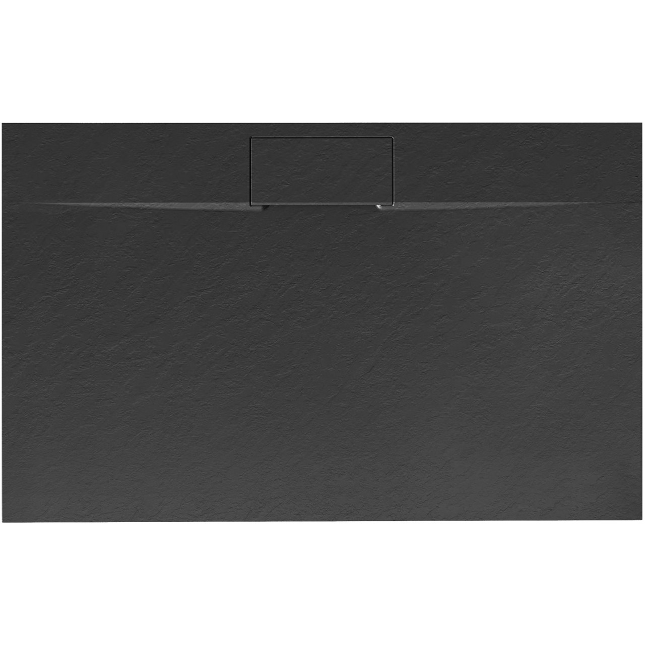 Poze Cadita pentru dus Bazalt Long neagra 80x100