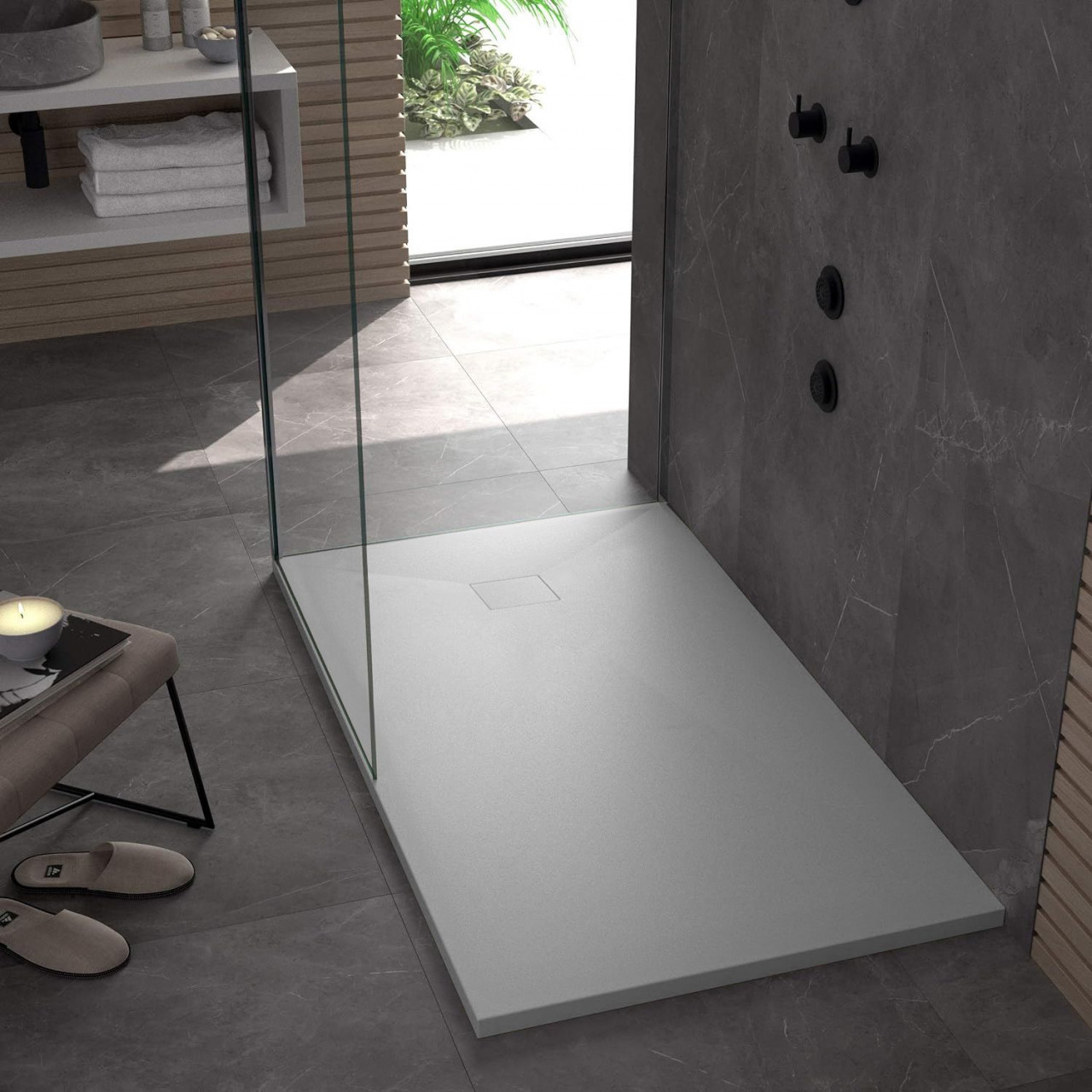 Poze Cadita pentru dus Magnum alba 120x90