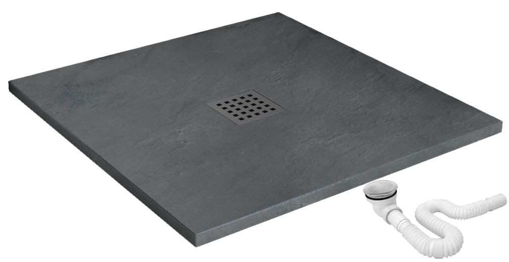 Poze Cadita pentru dus Rock gri – L90 x l90cm