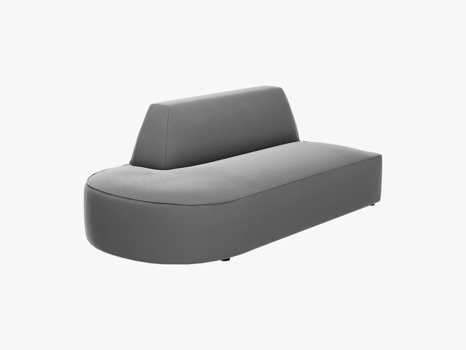 Poze Canapea 2 locuri rotunjita deschisa Ruby catifea L181 cm