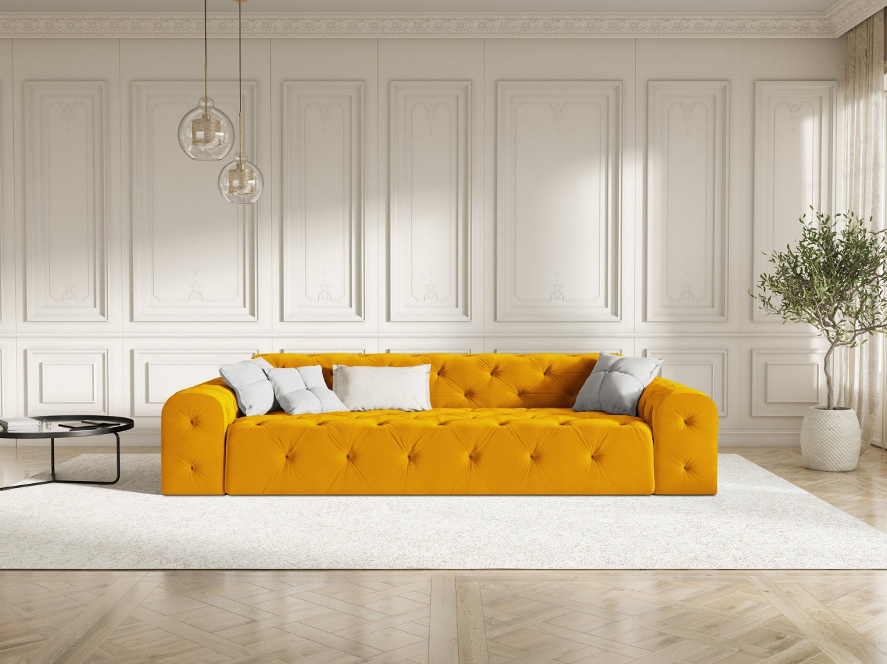 Poze Canapea 4 locuri Candice catifea L255 cm