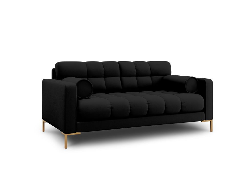 Poze Canapea Bali 2 locuri stofa/picioare gold – L152 x l92 x h75