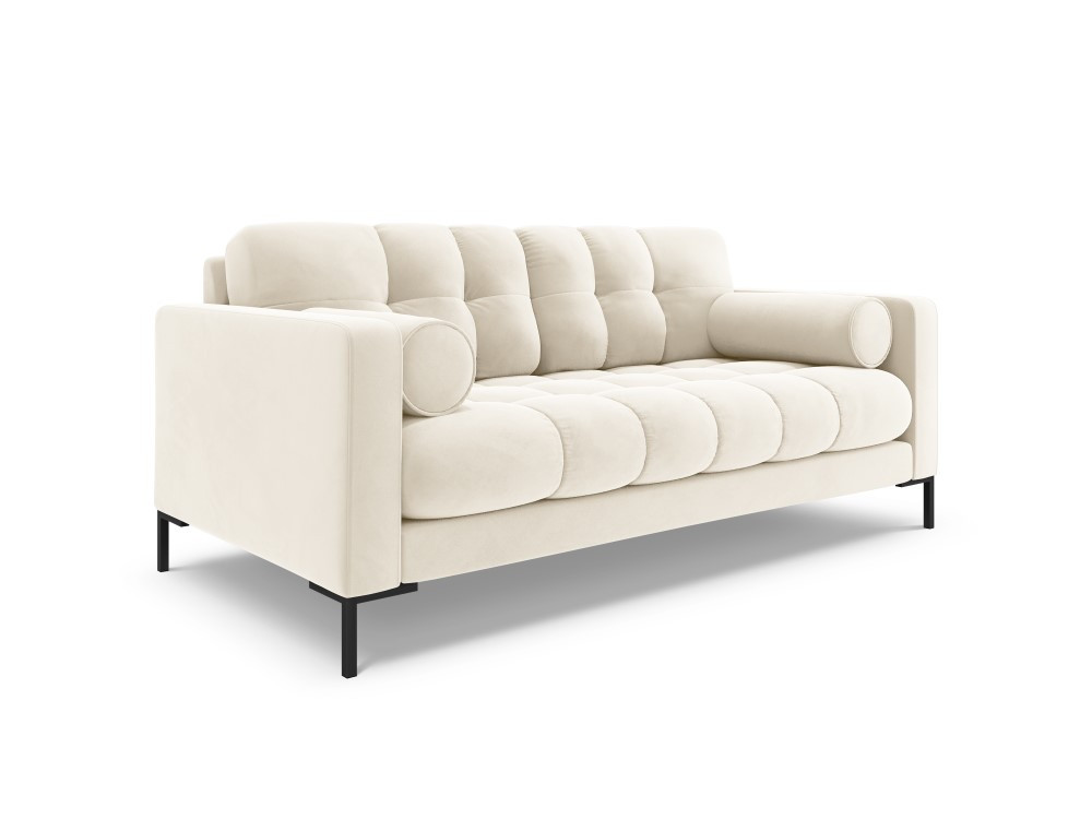 Poze Canapea Bali 2 locuri velvet/picioare negre – L152 x l92 x h75