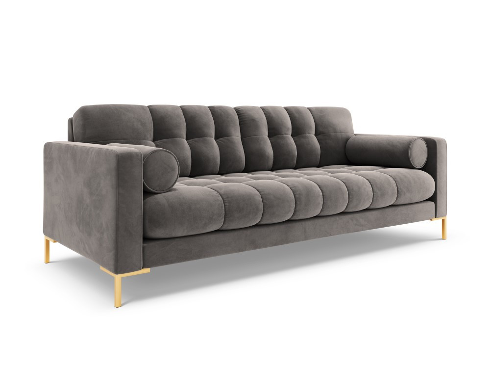 Poze Canapea Bali 3 locuri velvet/picioare gold – L177 x l92 x h75