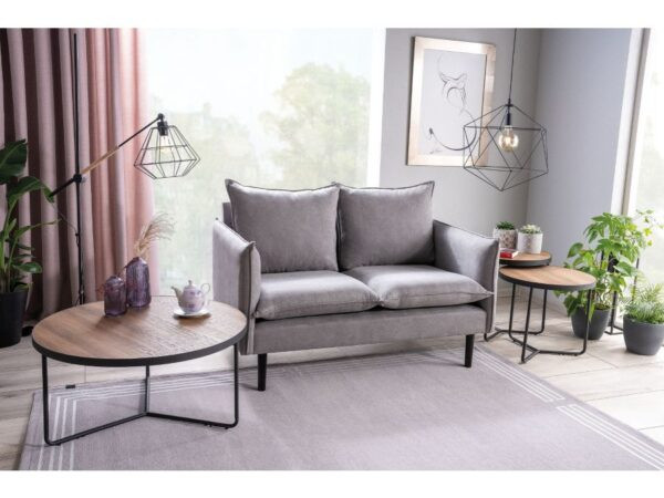 Poze Canapea tapitata Flora Velvet – Gri
