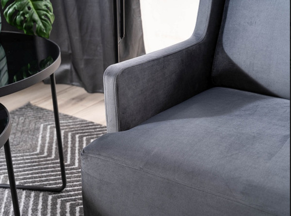 Poze Canapea tapitata Gemma Velvet – Gri