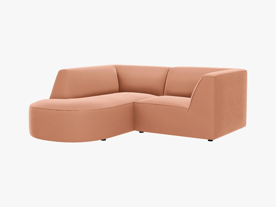 Poze Coltar 3 locuri rotund Ruby catifea L186 cm