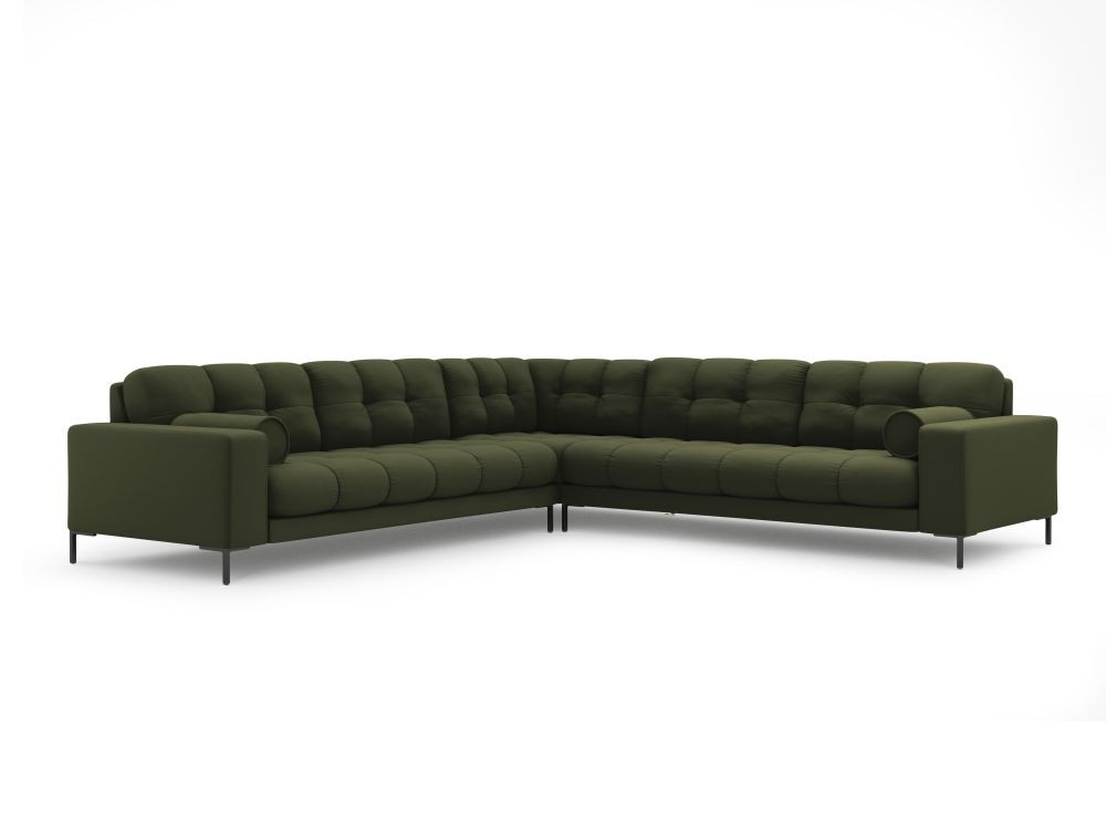 Poze Coltar 6 locuri Bali tapitat/picioare negre – L256 x l256 x h75