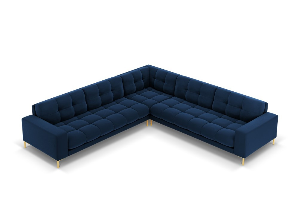 Poze Coltar 6 locuri Bali velvet/picioare gold – L256 x l256 x h75