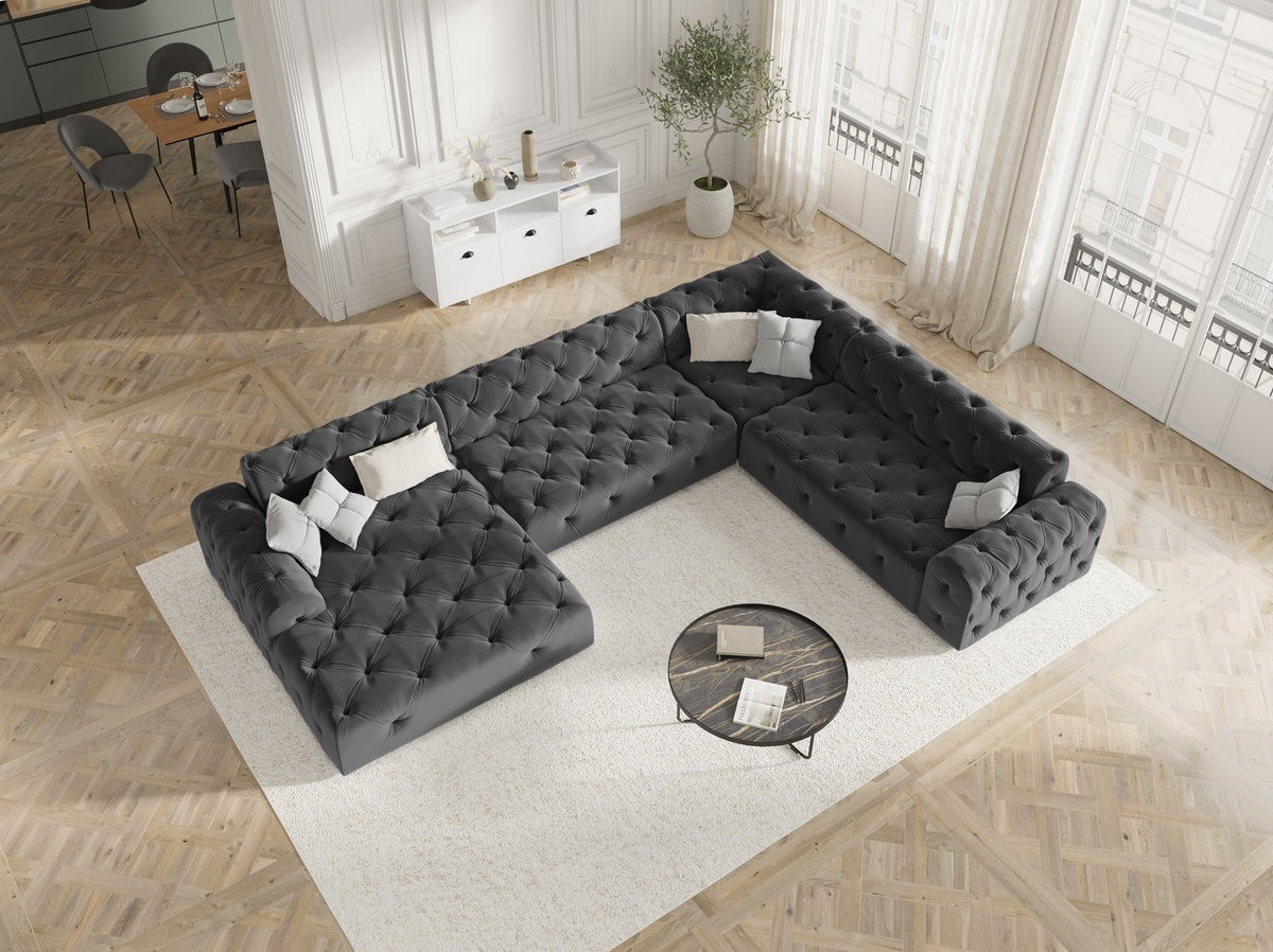 Poze Coltar 6 locuri Candice catifea L334 cm