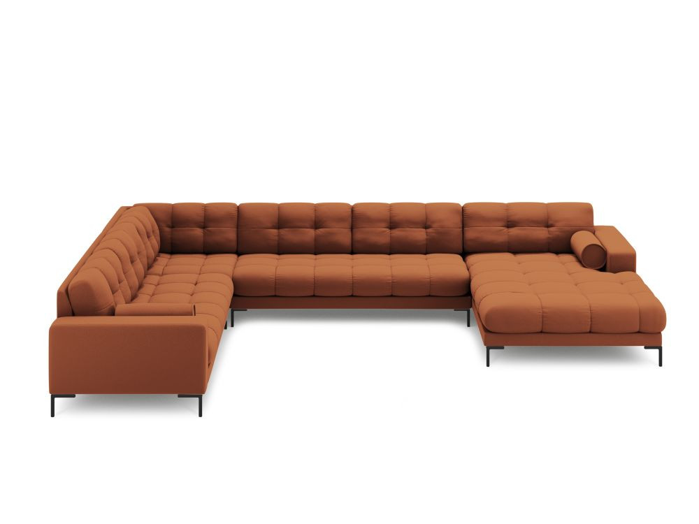 Poze Coltar 7 locuri Bali U tapitat/picioare negre – L327 x l256 x h75