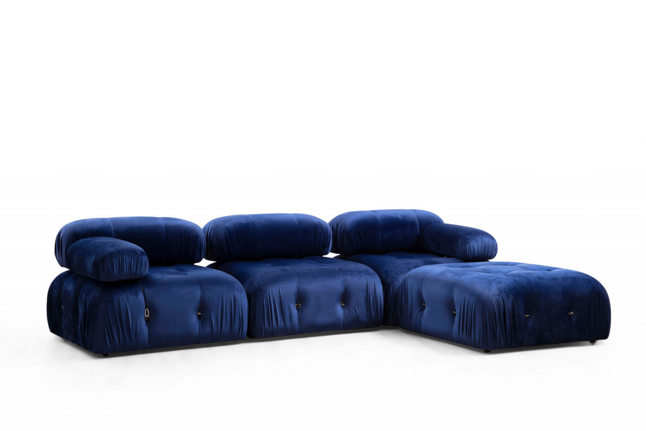 Poze Coltar Bubble velvet bleumarin L1-O1-1R-PUF