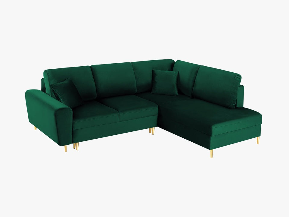 Poze Coltar extensibil 5 locuri Moghan catifea L243 cm