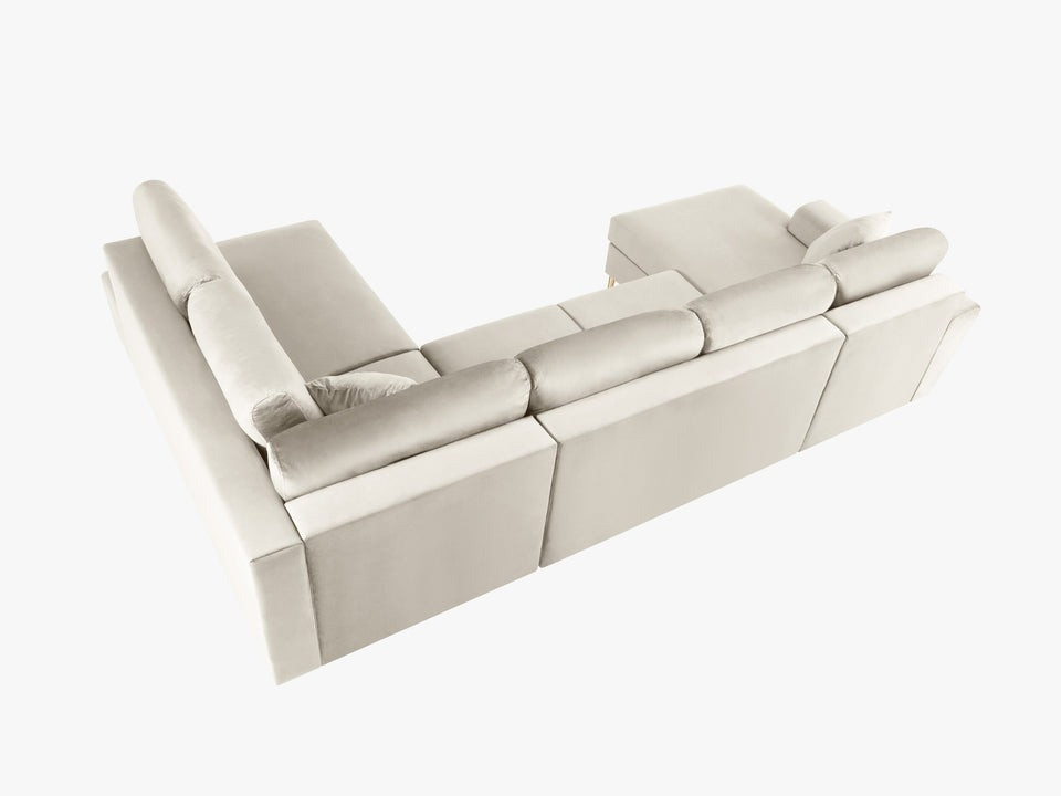 Poze Coltar extensibil 7 locuri Moghan catifea L313 cm