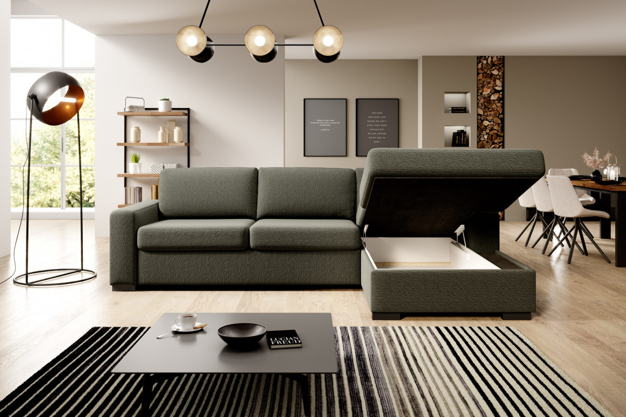 Poze Coltar tapitat Vanilla 160x200 L303 cm