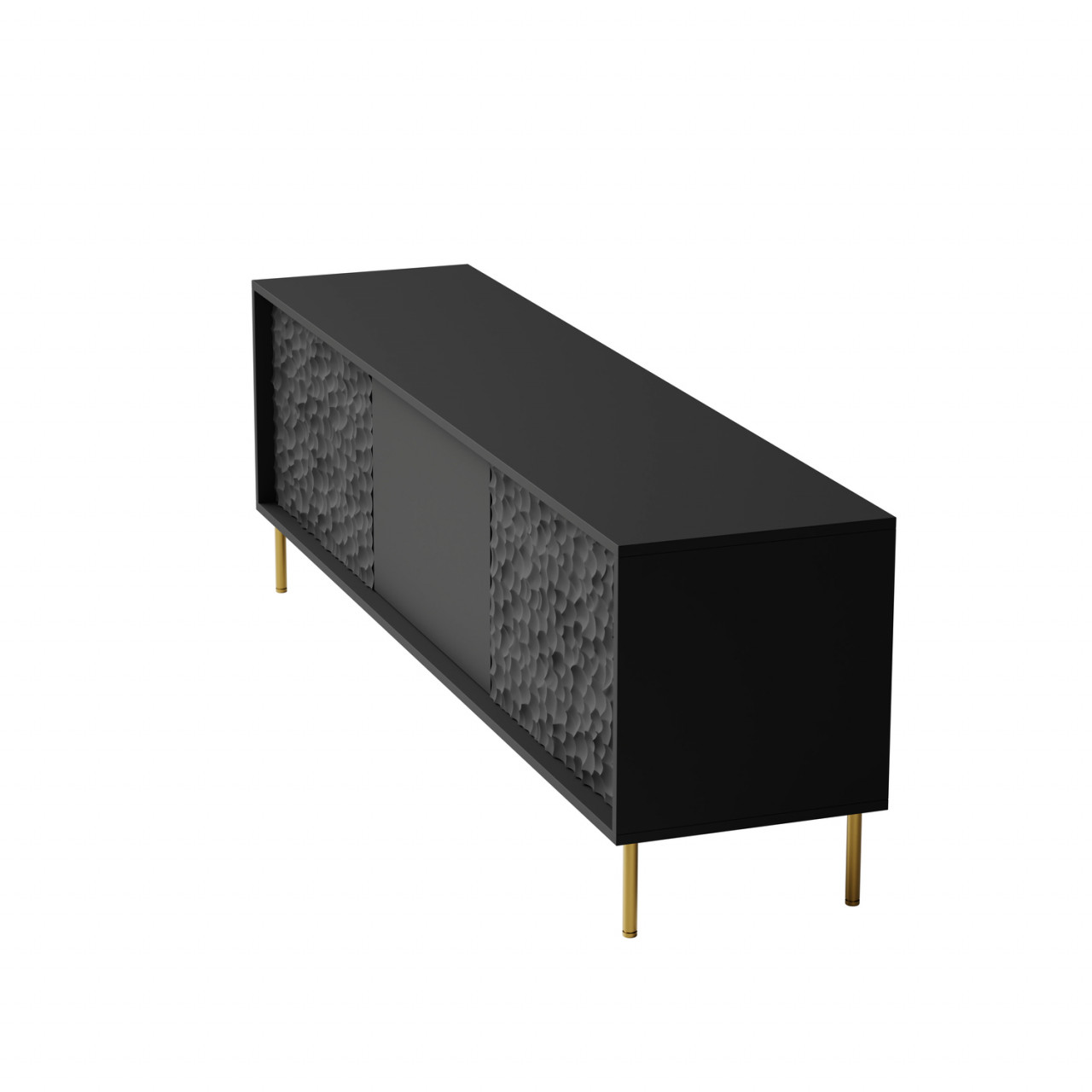 Poze Comoda Bullet RTV-1 L180 cm negru/auriu