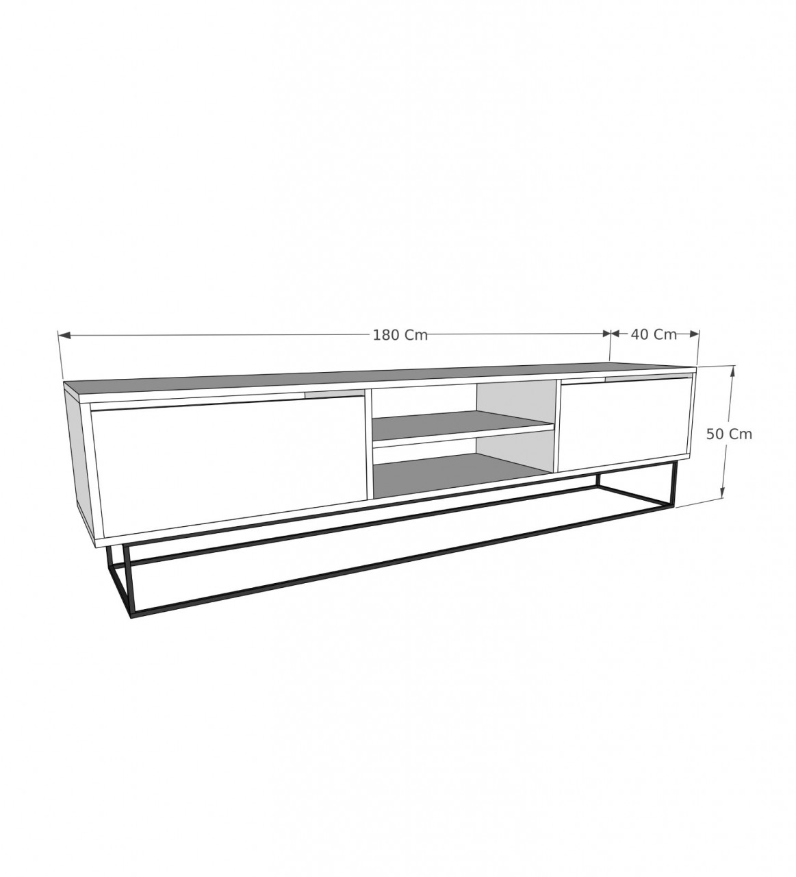 Poze Comoda TV Escape 180 natur / negru