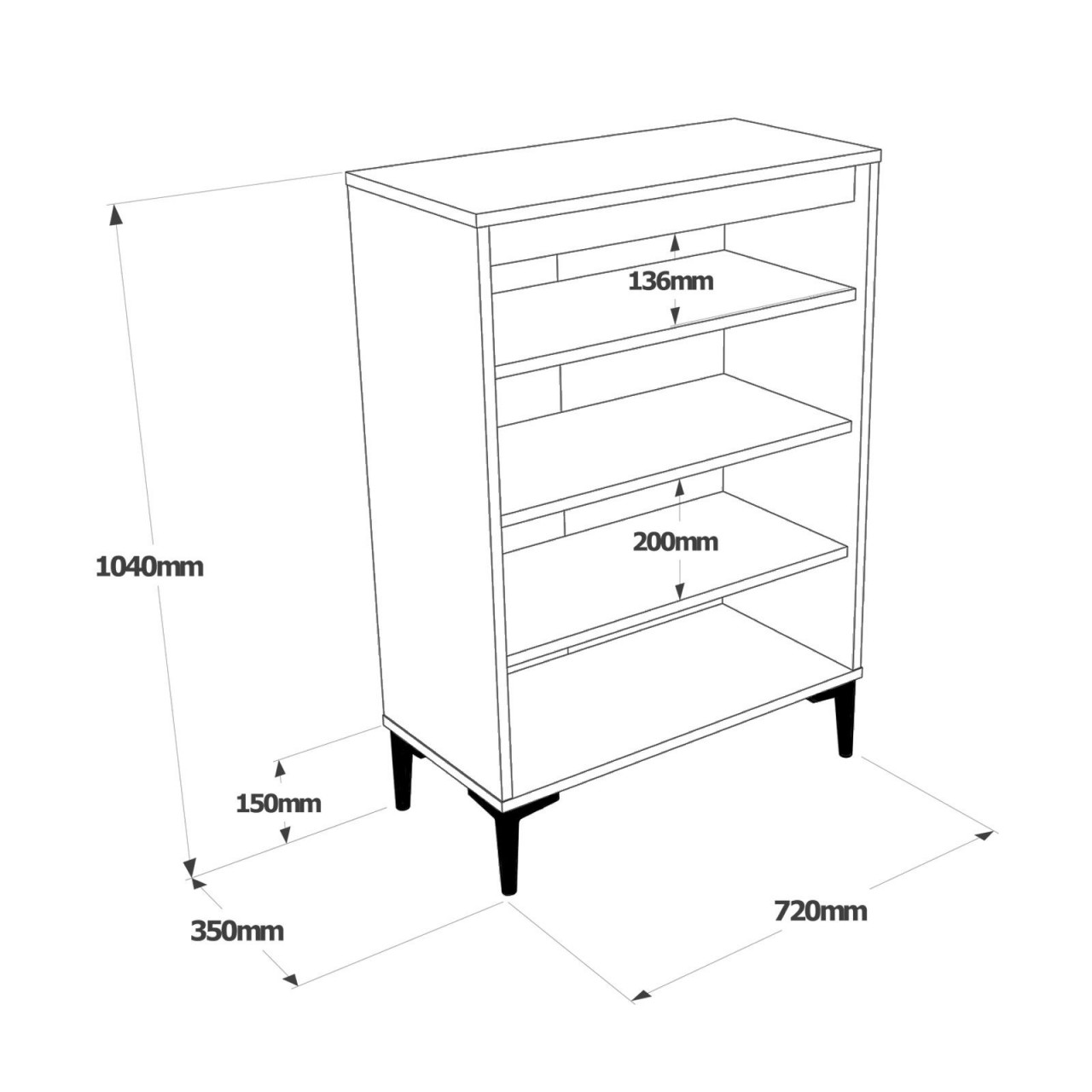 Poze Consola AR10 - CA MDF L72 cm - H104 cm