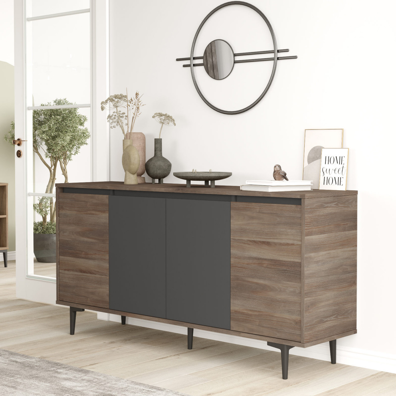 Poze Consola AR3 - CA maro/antracit - L160 cm- H78,6 cm