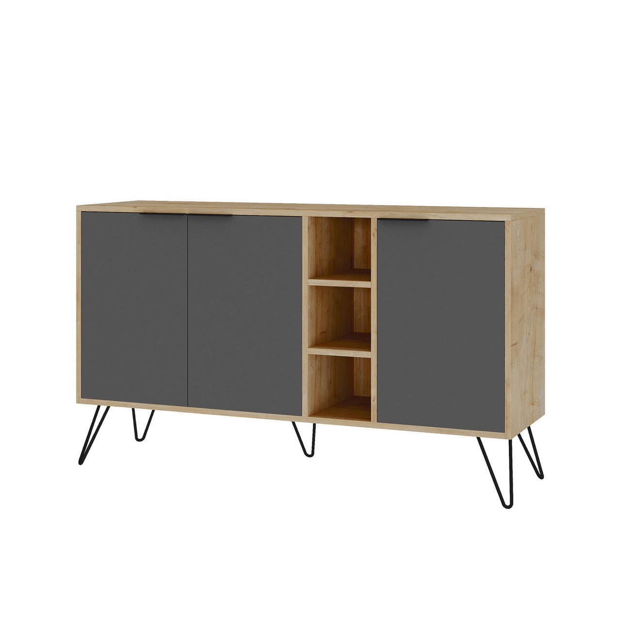 Poze Consola Clara stejar / antracit- L142 cm- H83 cm