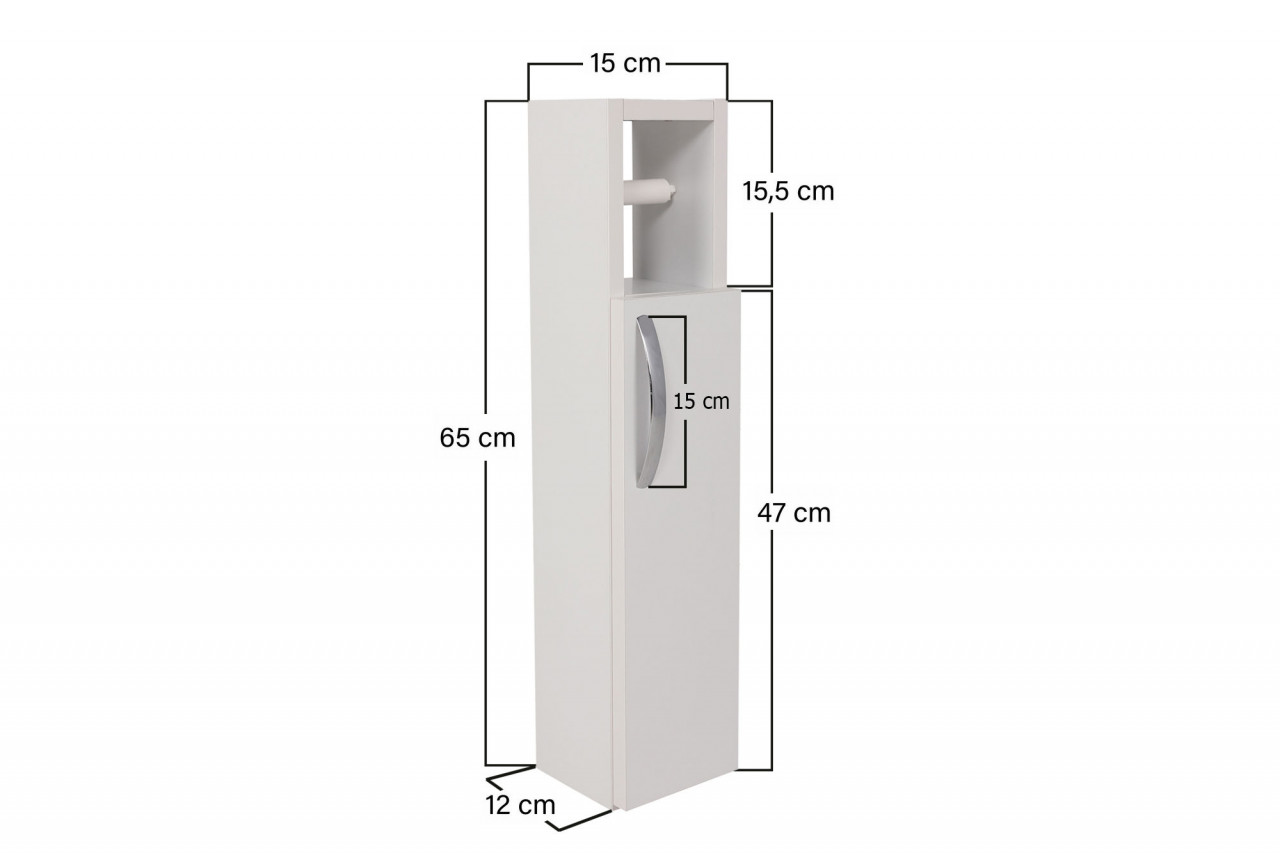 Poze Dulap MDF de baie Star alb L15 cm - H65 cm