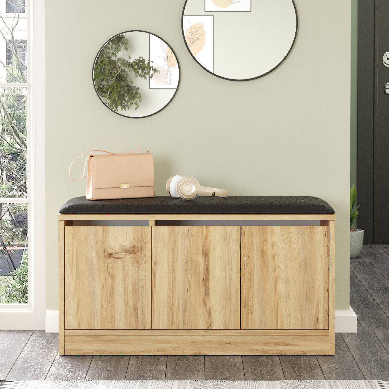 Poze Dulap MDF de incaltaminte MR2 - KE stejar L89,6 cm - H45,8 cm