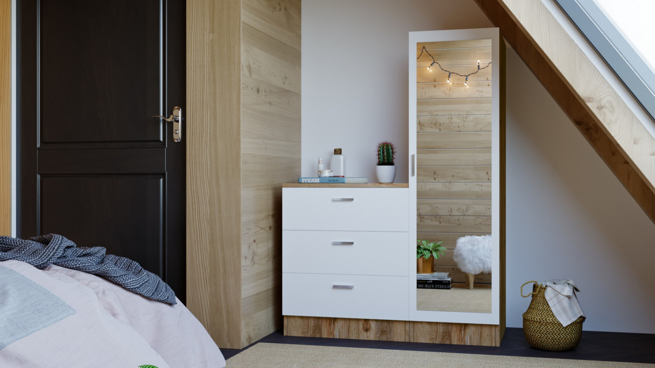Poze Dulap MDF multifunctional CC6-AW L100 cm - H140 cm