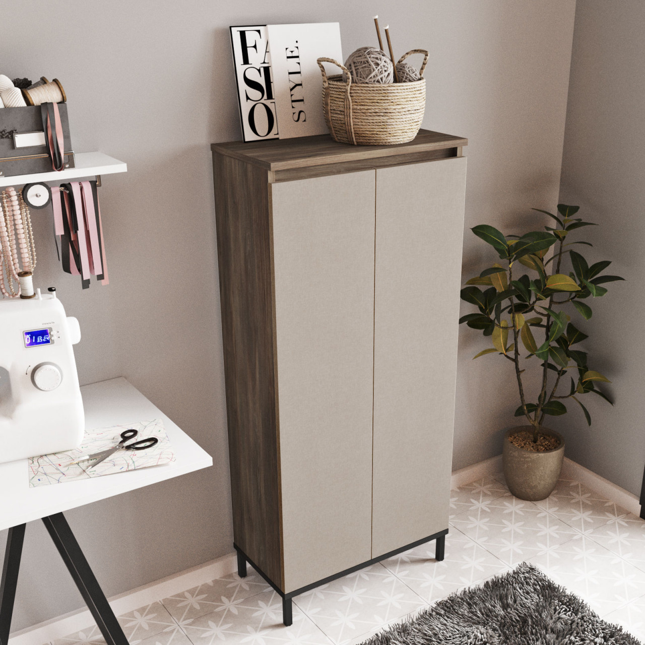 Poze Dulap MDF multifunctional VE2 - CV L60 cm - H133,6 cm