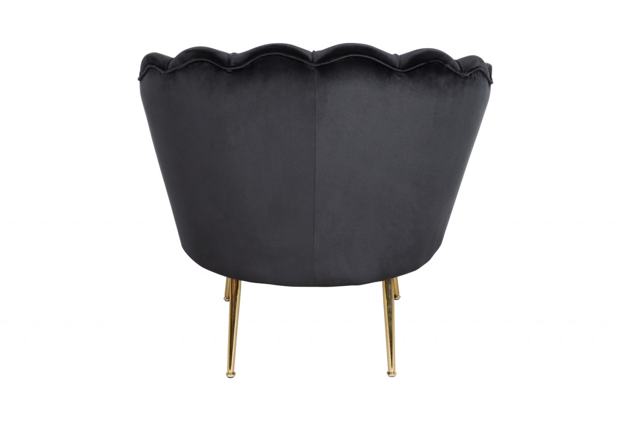 Poze Fotoliu Camellia 1 velvet negru Blu19/auriu