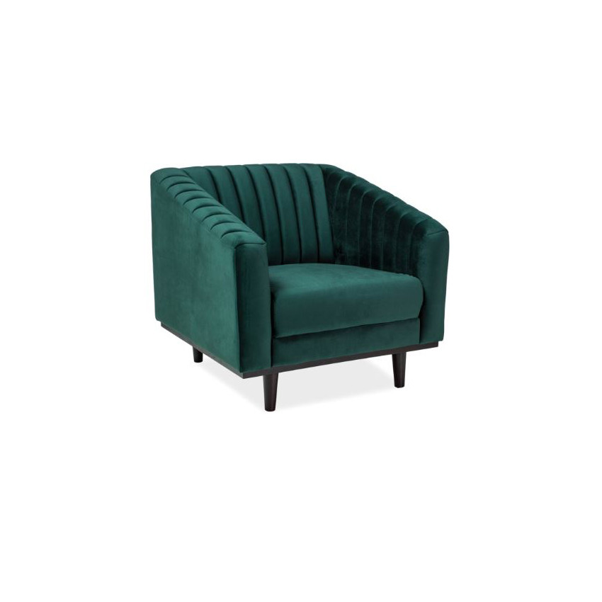 Fotoliu catifea asprey 1 verde - h 78 cm
