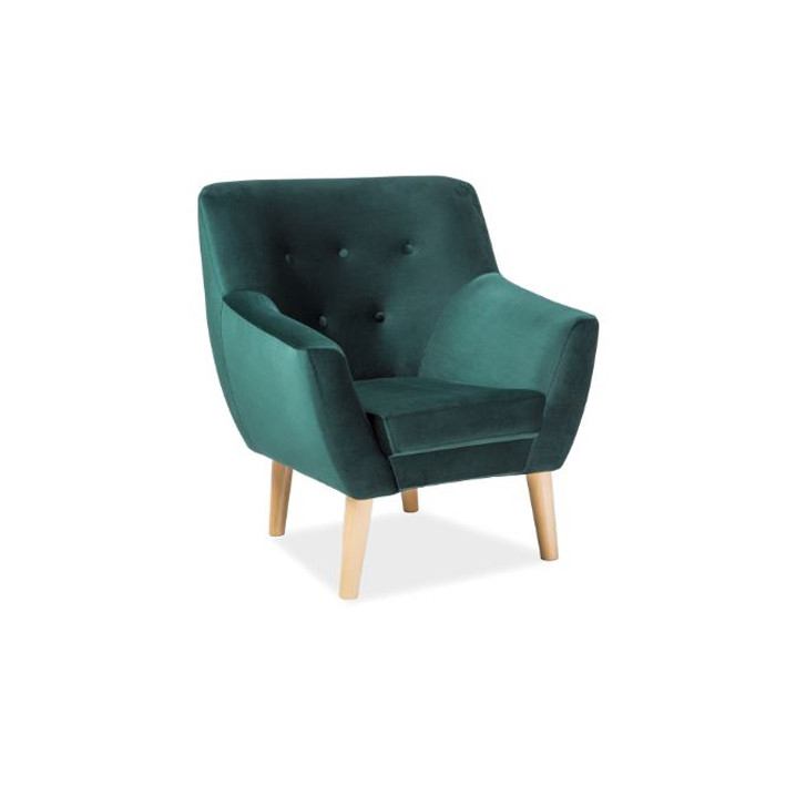 Fotoliu catifea nordic 1 verde blu78