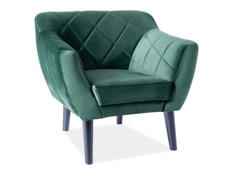 Fotoliu karo 1 velvet verde blu78/wenge