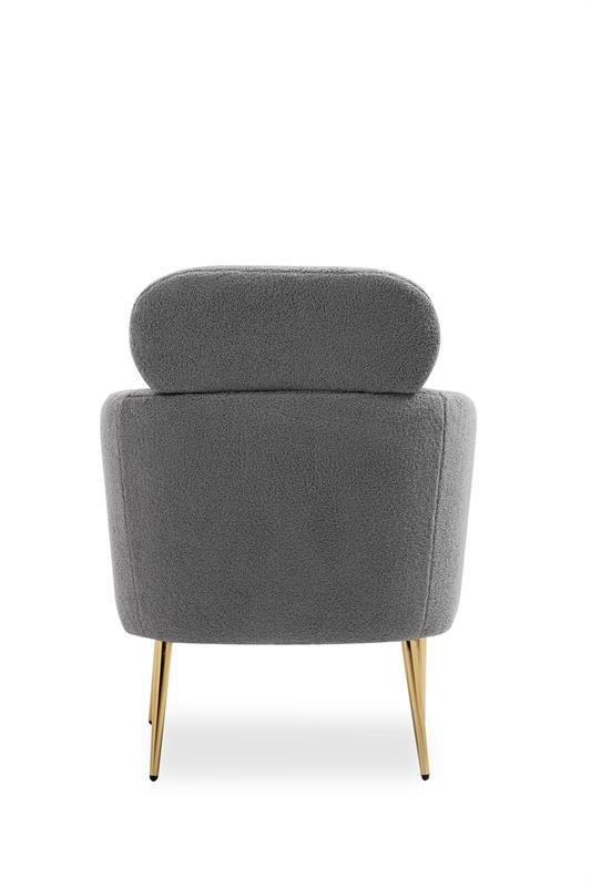 Poze Fotoliu plusat Melisa gri/gold - H96 cm