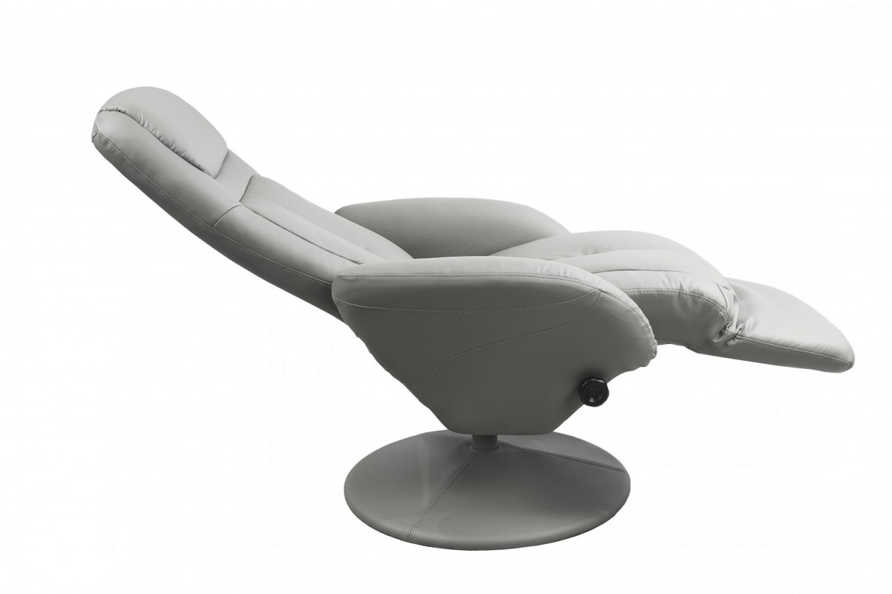 Poze Fotoliu recliner tapitat Pulsar gri - H 85-106 cm