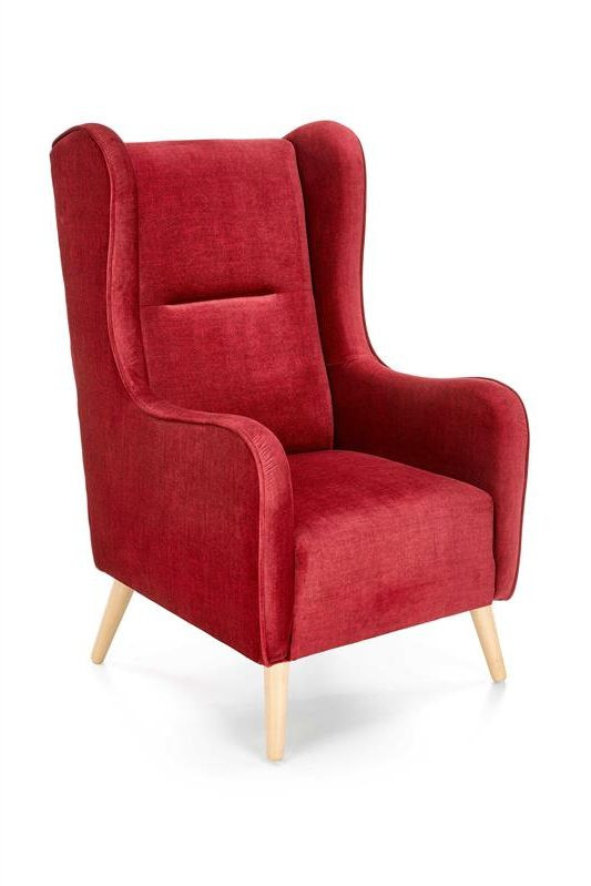 Fotoliu tapitat chester 2 bordo – h 114 cm