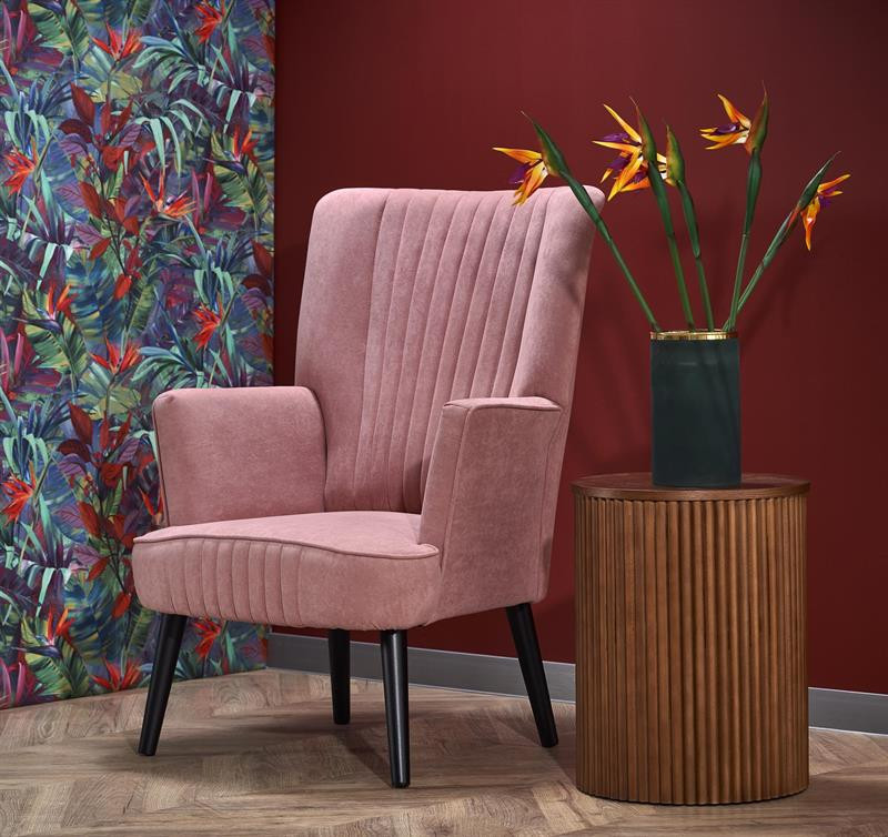 Poze Fotoliu tapitat Delgado Velvet roz – H100 cm