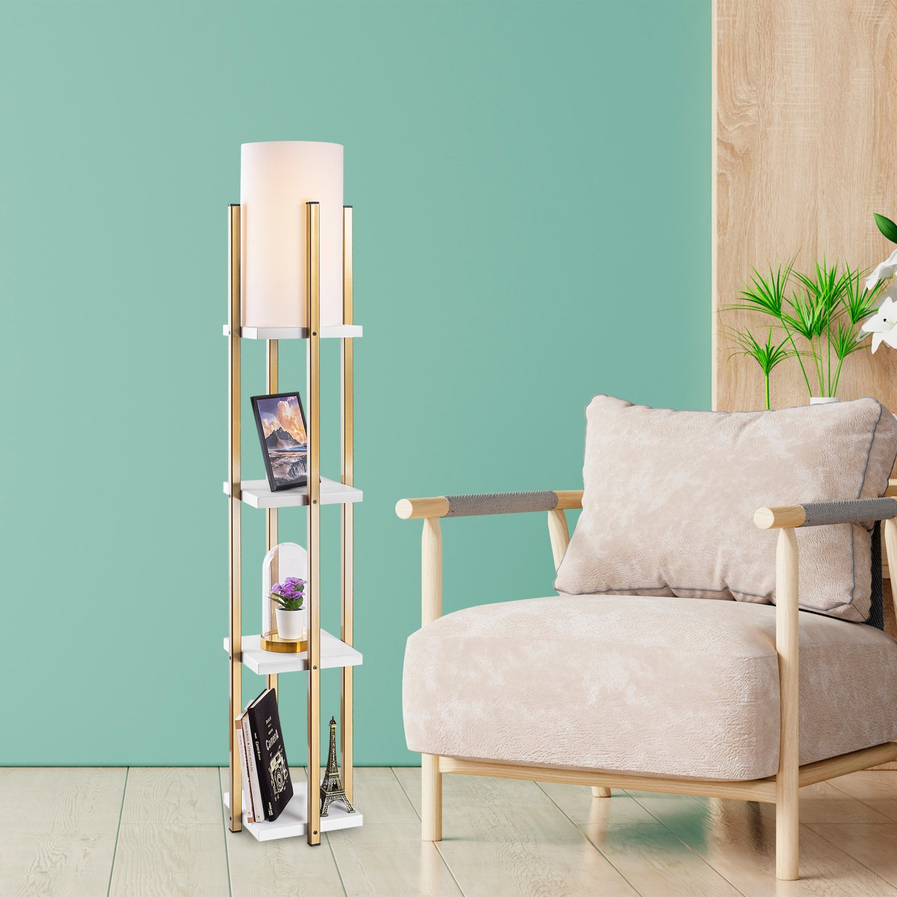 Poze Lampadar 7119 - White, Gold