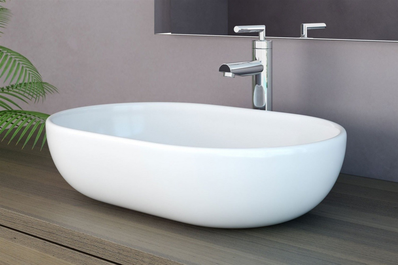 Poze Lavoar Amelia Alb ceramica sanitara - 48 cm