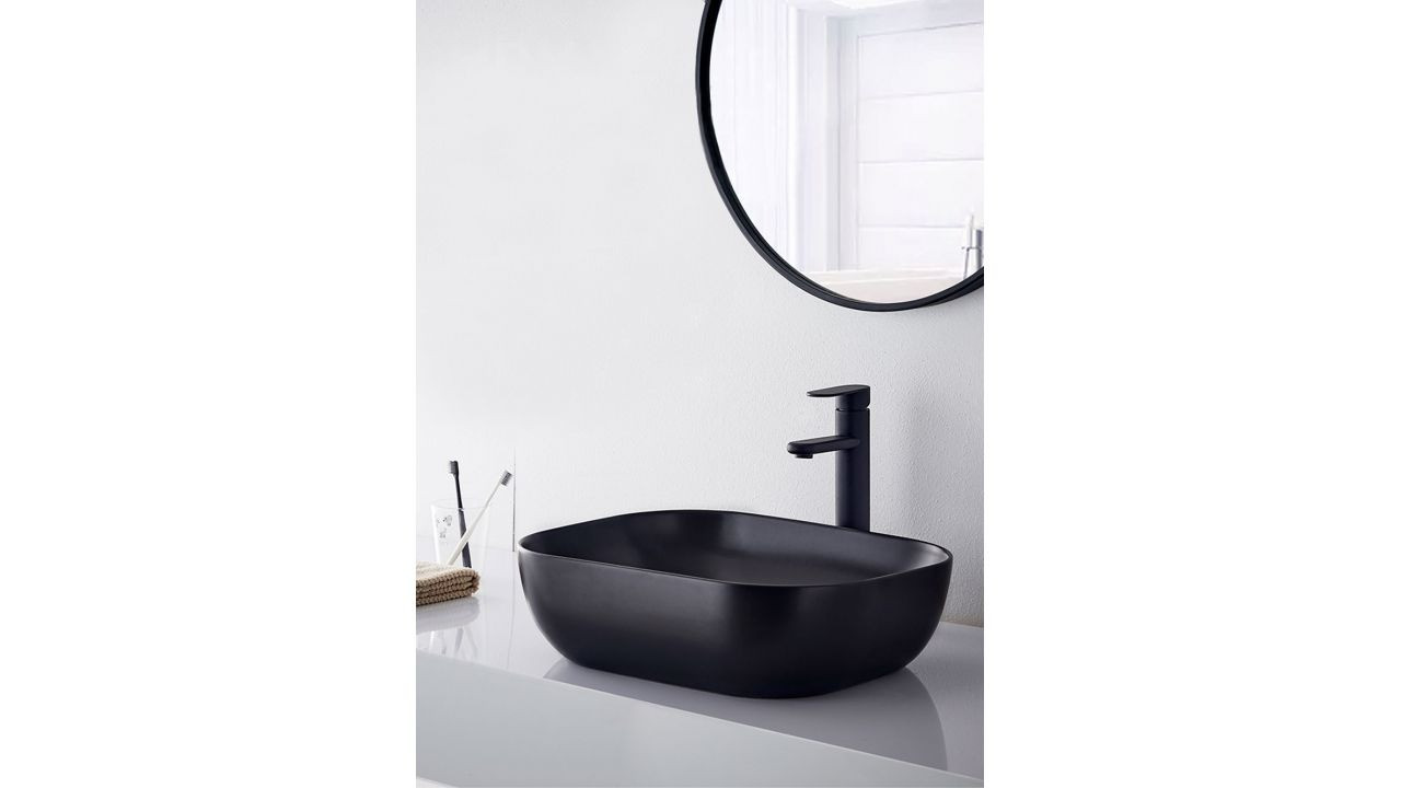 Poze Lavoar Belinda ceramica sanitara negru mat - 46 cm