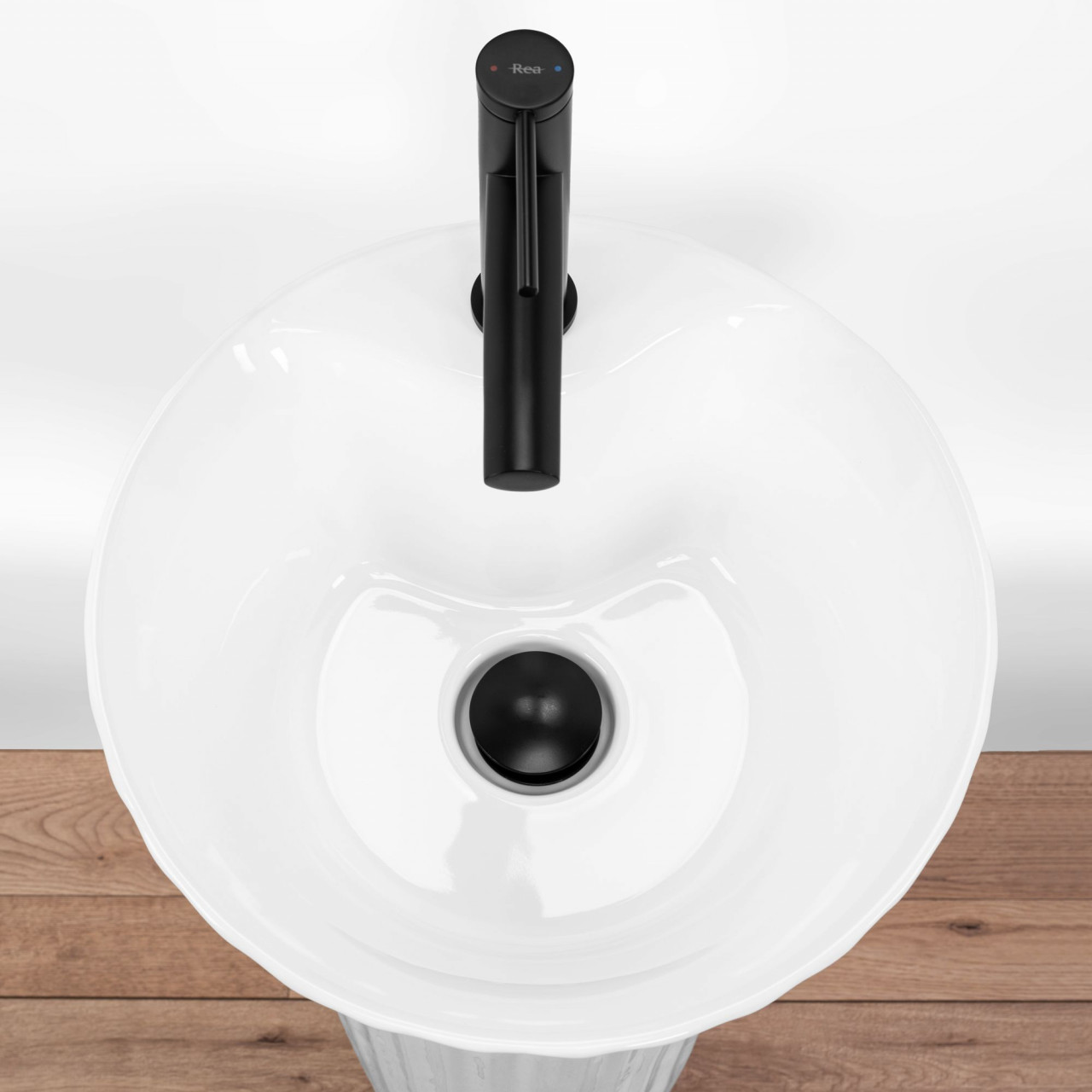 Poze Lavoar freestandind ceramic Hope alb H84 cm
