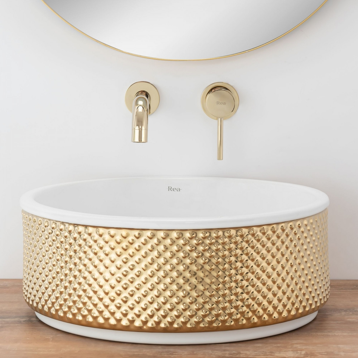 Poze Lavoar Helen Gold ceramica sanitara - 42 cm