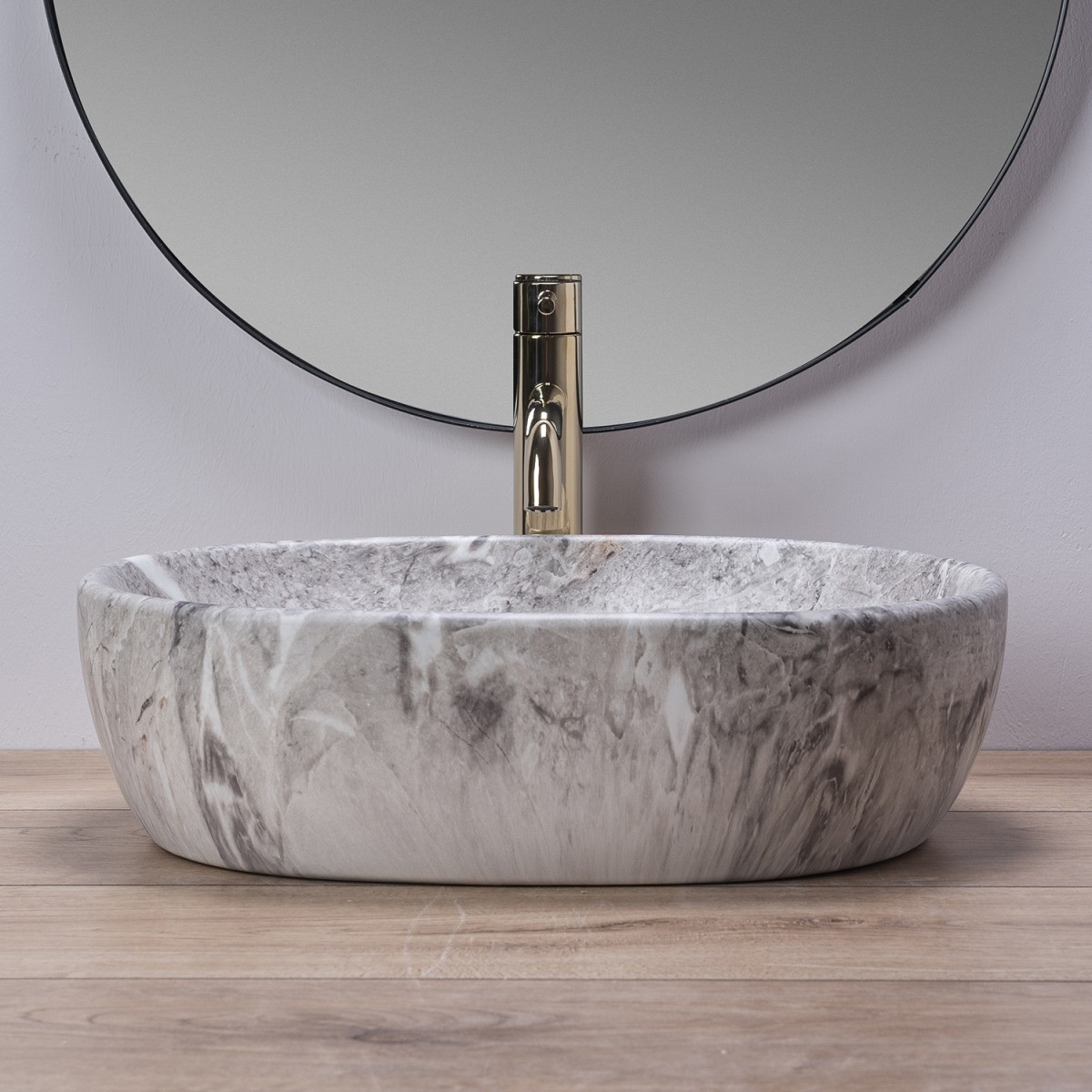 Poze Lavoar Lara Stone ceramica sanitara - 48,5 cm