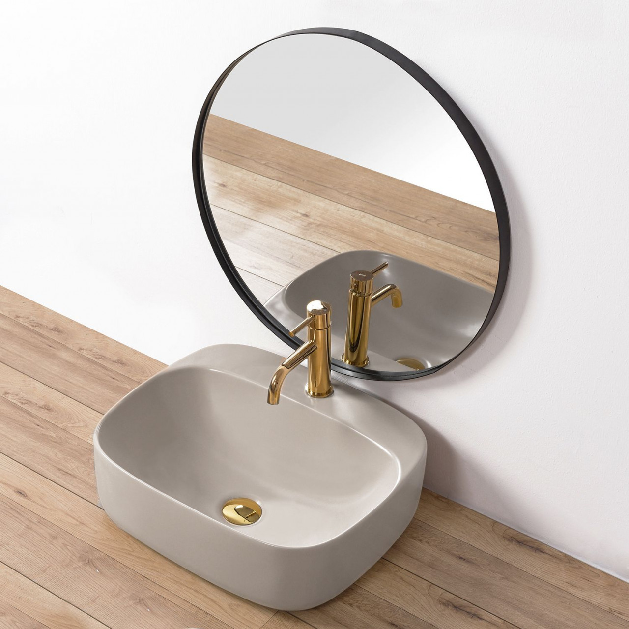 Poze Lavoar Luiza gri mat