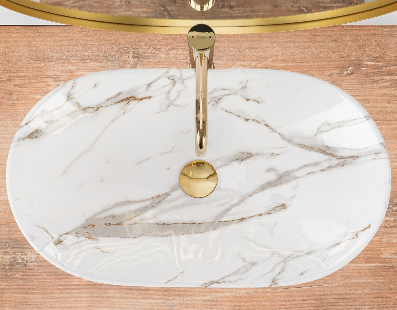 Poze Lavoar Royal Lava Marmura ceramica sanitara - 62,5 cm