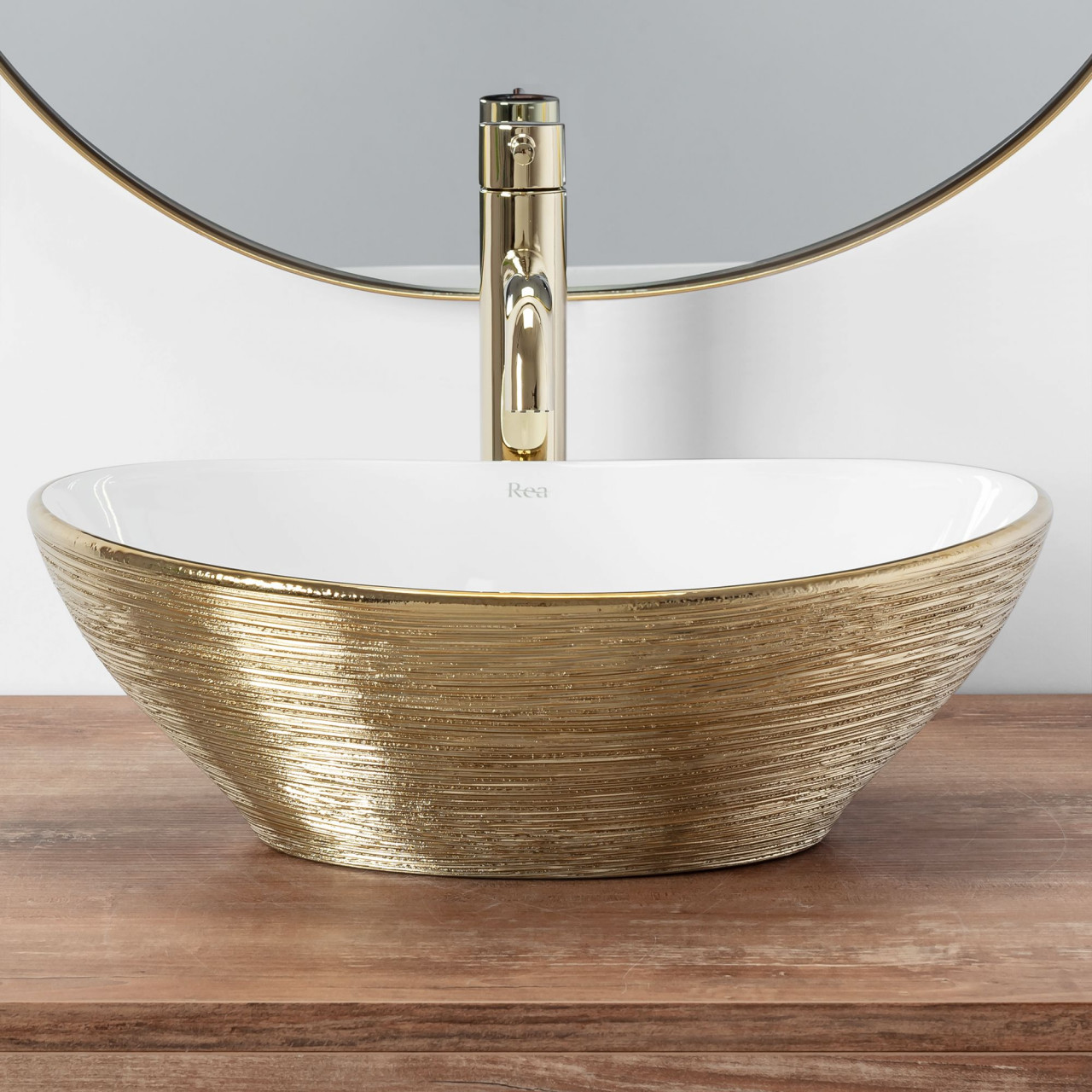 Poze Lavoar Sofia auriu periat L41 cm