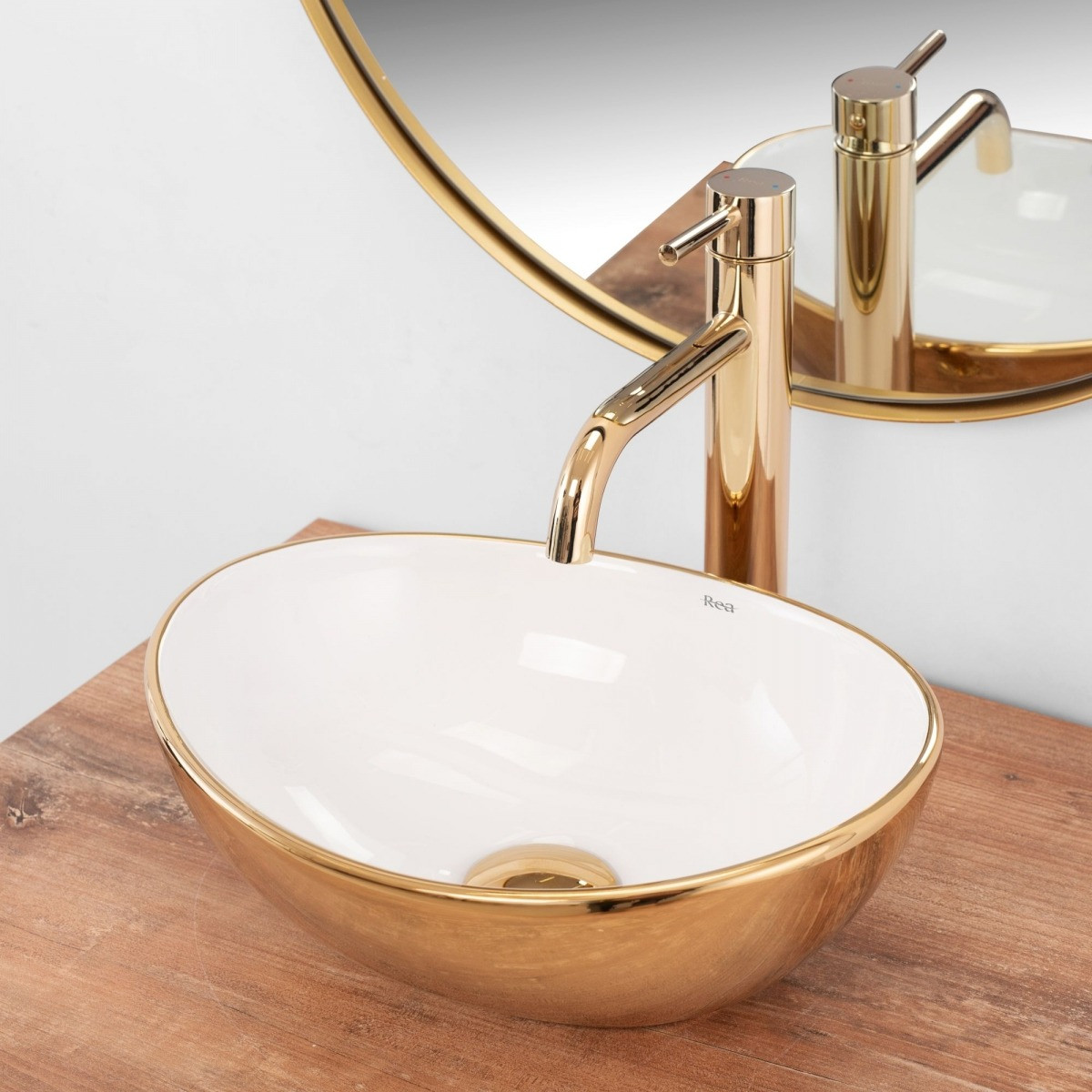 Poze Lavoar Sofia Mini gold ceramica sanitara – 34 cm