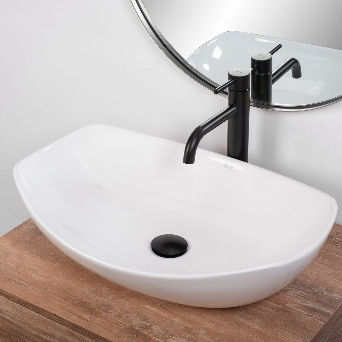 Poze Lavoar Tango Alb ceramica sanitara - 57 cm